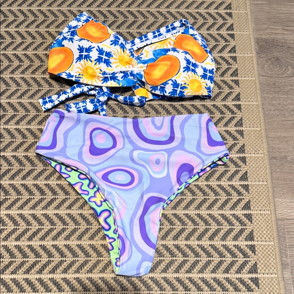 Moana Bikini in Vibrant Orange and Purple